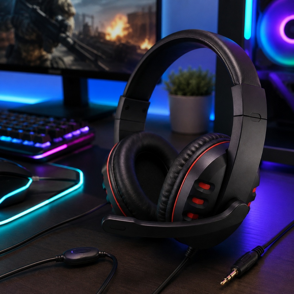 Headset Fone De Ouvido Gamer Com Microfone P2 Para PC Computador Headphone Videogame Celular — imagem 3