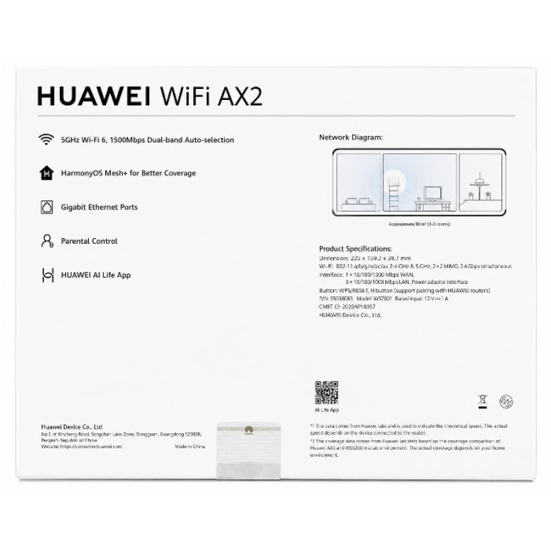 Roteador Huawei Ws7001 Ax2 Wi-fi 6 1500mbps Mesh | Shopee Brasil