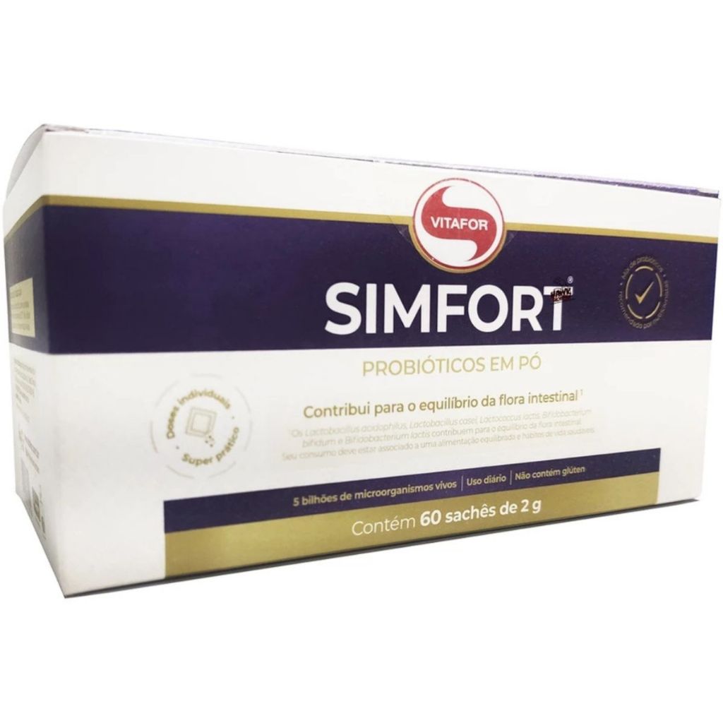 Simfort 60g Probiótico 30 Sachês - Vitafor | Shopee Brasil