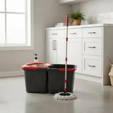 Mop Giratório Duo com Cesto Inox Duas Águas, Desmontável, Prático para Limpeza Rápida Profunda Eficiente, Facil de Usar