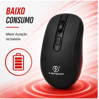 Mouse Sem Fio Wireless Bluetooth Ergonômico Original Kapbom