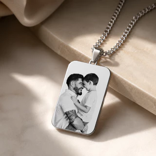 Colar masculino personalizado em aço inoxidável presente especial dia dos pais