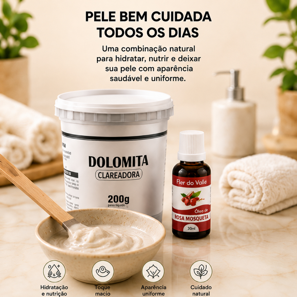 Dolomita clareadora 200 g com óleo de rosa mosqueta — foto 3
