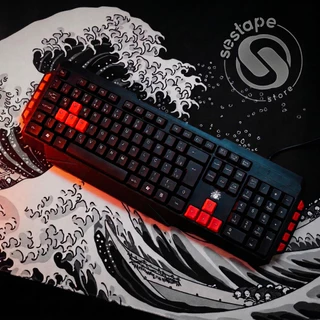 Teclado Gamer Multimídia Lateral Teclas Destacadas USB ABNT2