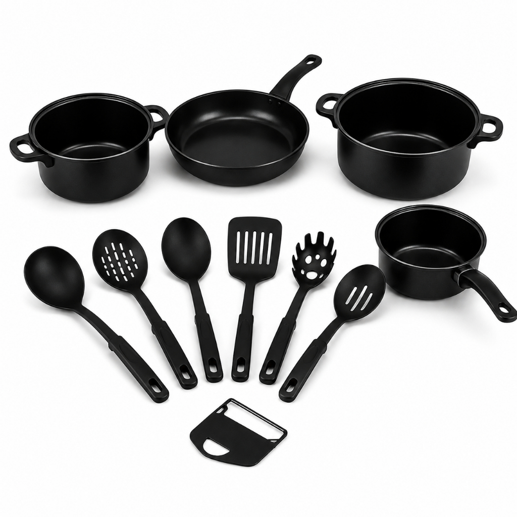Jogo Panelas Antiaderente Conjunto Kit Frigideira Caçarola Cozinha Completa