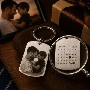 Chaveiro Personalizado Foto Nome Datas Presente Pai Mãe Amigo Secreto Natal Feminino Masculino Times