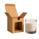 50 Caixas para Velas Aromáticas com Visor Kraft Premium | Copo Whisky 265ml, Pote Patê 150ml - DG EMBALAGEM