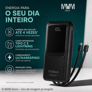 Carregador Portátil 20000 Turbo 22.5w Power Bank Universal