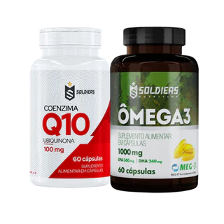 Kit Coenzima Q10 + Ômega 3 Soldiers 60 Caps - Soldiers Nutrition