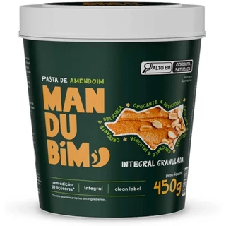 Pasta de Amendoim Integral Granulada 450g Mandubim