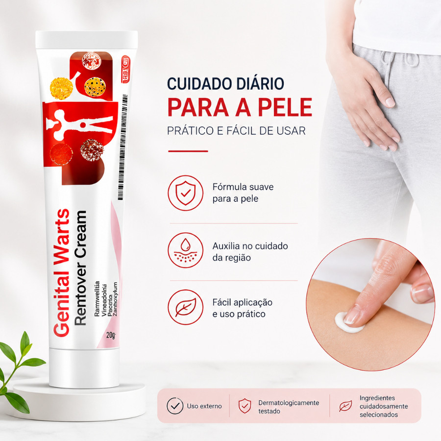 Creme para Região Íntima Cuidado da Pele Uso Externo 20g