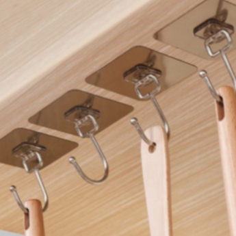 KIT 5 Gancho Adesivo Suporta 10 KG Parede Multifuncional Autocolante Casa Cozinha Quarto Banheiro Organizado 1 Peça