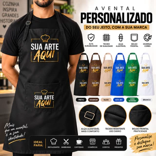 Avental Personalizado com Logo Um ou mais Unidades Empresas Restaurantes Buffet e Eventos