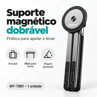 Suporte Magnético Dobrável de Mesa para Celular, Tablet e Notebook Portátil - Baihuo MY-7881
