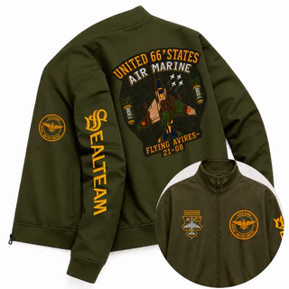 Jaqueta Bomber Masculina Casual Esportes Estilo Militar Marinha United States Navy Avião Streetwear