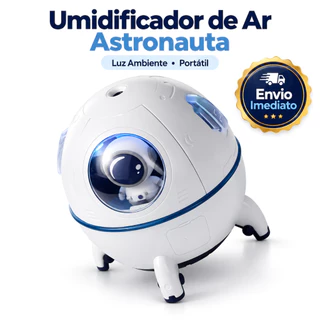 Umidificador de Ar Astronauta, Em Forma de Nave Espacial Portátil Umidificador de Luz Ambiente.