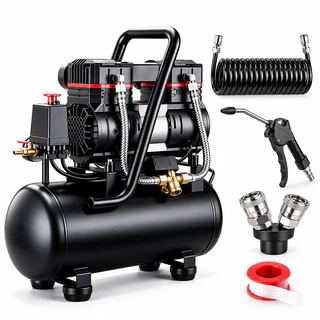 Compressor de Ar 30L Brave Bull 4,2HP 200 L/min 220V 120PSI 3880 rpm Cilindro Ferro Fundido para Oficina e Pintura