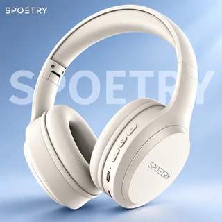 Fones de ouvido Bluetooth sem fio SPOETRY com redução de ruído confortável para aprender em casa escritório e trabalho