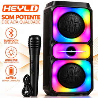 Caixa de Som Bluetooth Portátil Sem Fio Graves Potentes Festa Viagem Praia Piscina