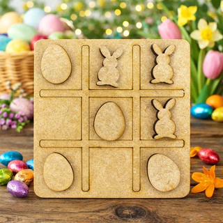 Jogo da Velha Páscoa MDF 25 Completos Peças Coelho Ovo Lembrancinhas Brinquedo Infantil Crianças em Oferta na Shopee