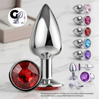 Plug Anal Tamanho G Formato Redondo de Pedra Brilhante em Oferta na Shopee
