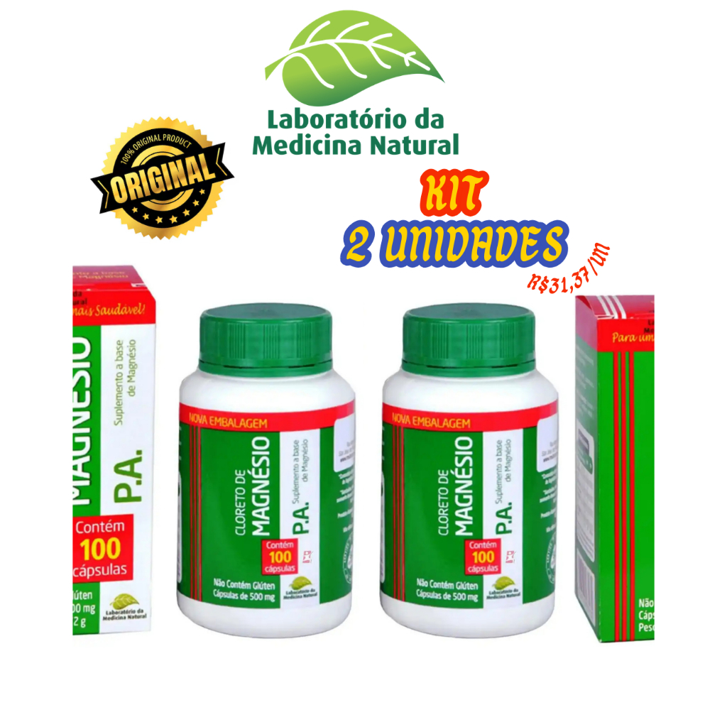 Kit Magnésio Dimalato 500mg 60 Cápsulas Energia Músculos Fadiga Alta ...