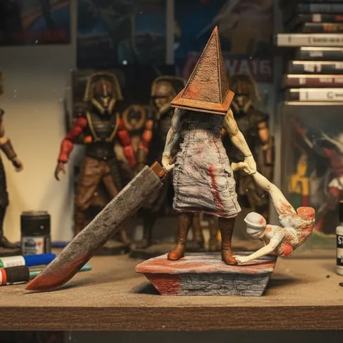 Estátua Pyramid Head Silent Hill Figure Games Colecionável Boneco 20cm