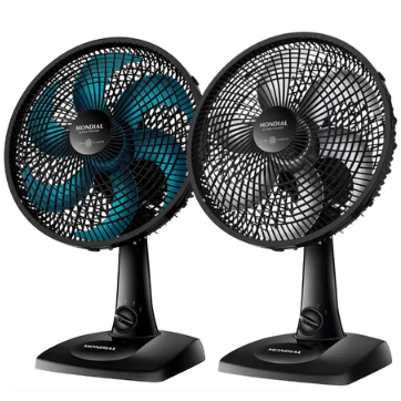 Ventilador de Mesa Turbo Mondial VSP 30 Oscilante 30cm Preto Azul