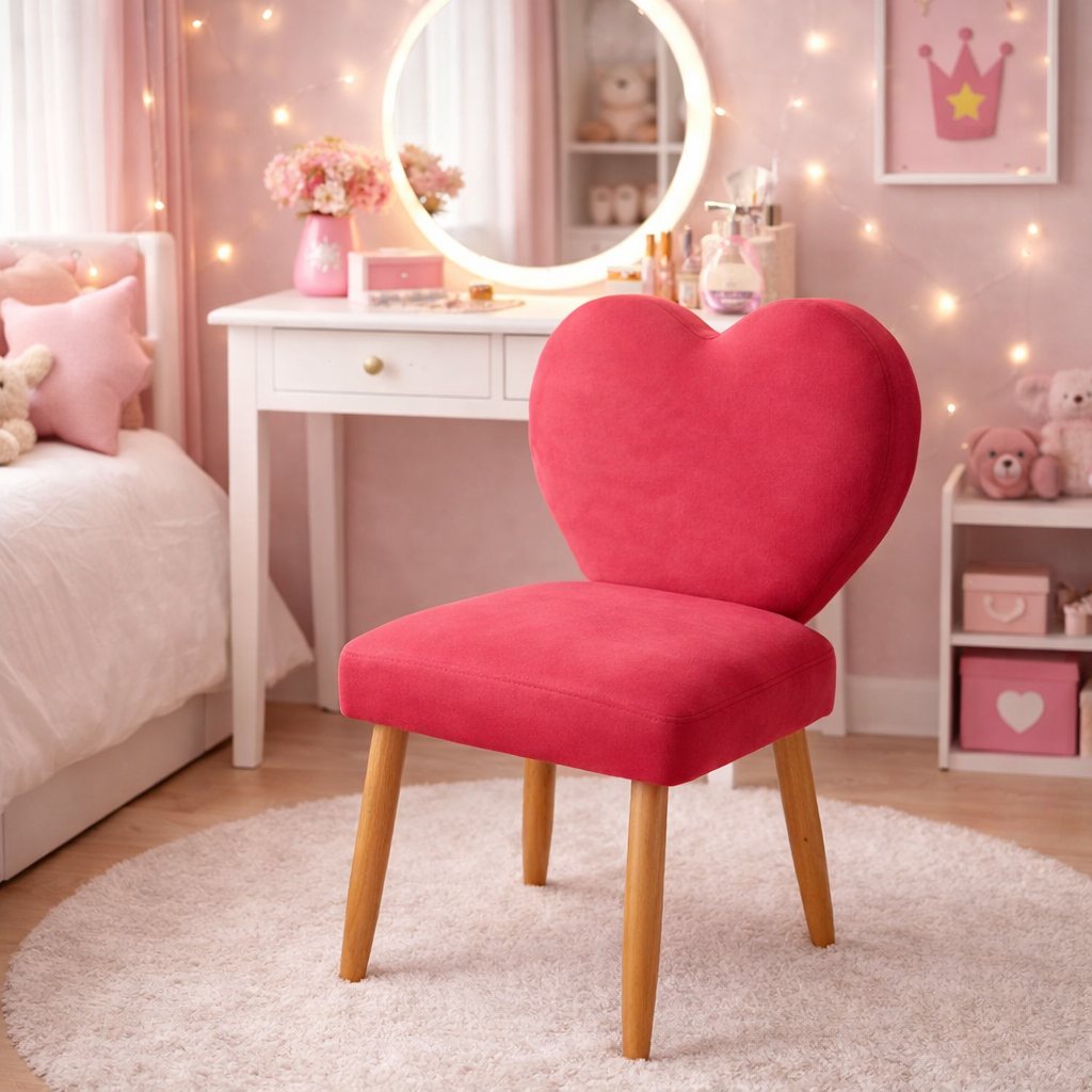 Cadeira Love com Encosto em Formato de Coração