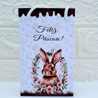 MINI SACOLINHA  PÁSCOA PERSONALIZADA LEMBRANCINHA FESTA INFANTIL MONTADA em Oferta na Shopee