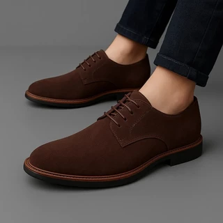 2 Sapatos Oxford Couro Soft Madrid Casual Masculino Camurça