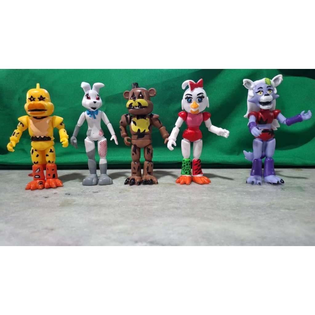 Kit 5 Bonecos Five Nights At Freddy's Fnaf Articulado Envio no