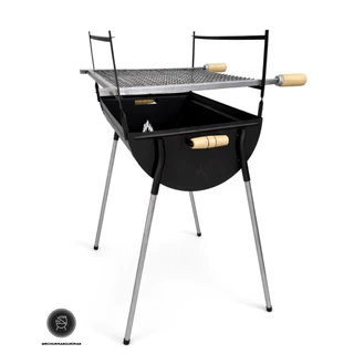 Churrasqueira Portátil 50x40 com Grelha Ajustável Camping, Acampamento