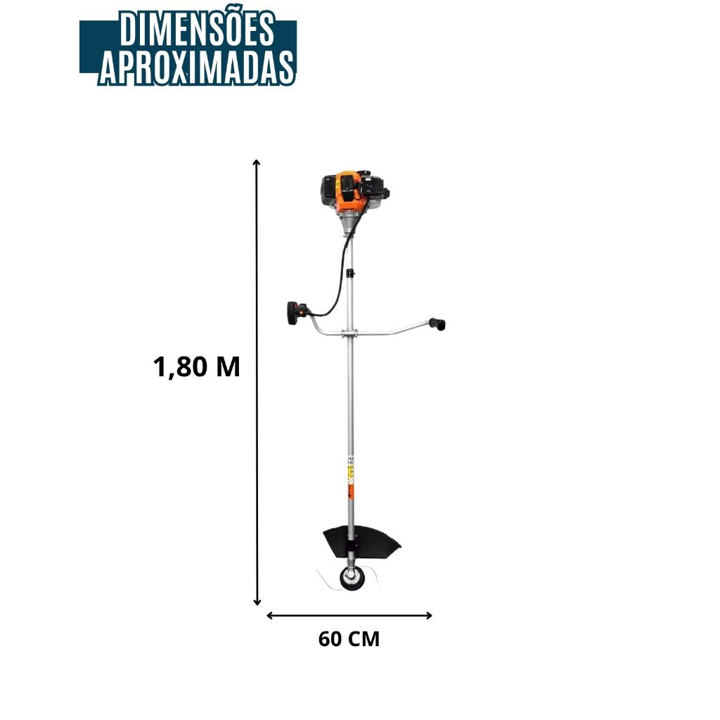 Kit Roçadeira Zmax ZR52X 52cc 2,1HP 6500 rpm + Enxada Rotativa