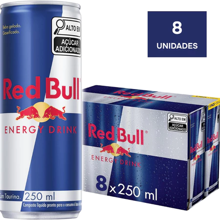 Kit com 8 Energético Red Bull 250ml
