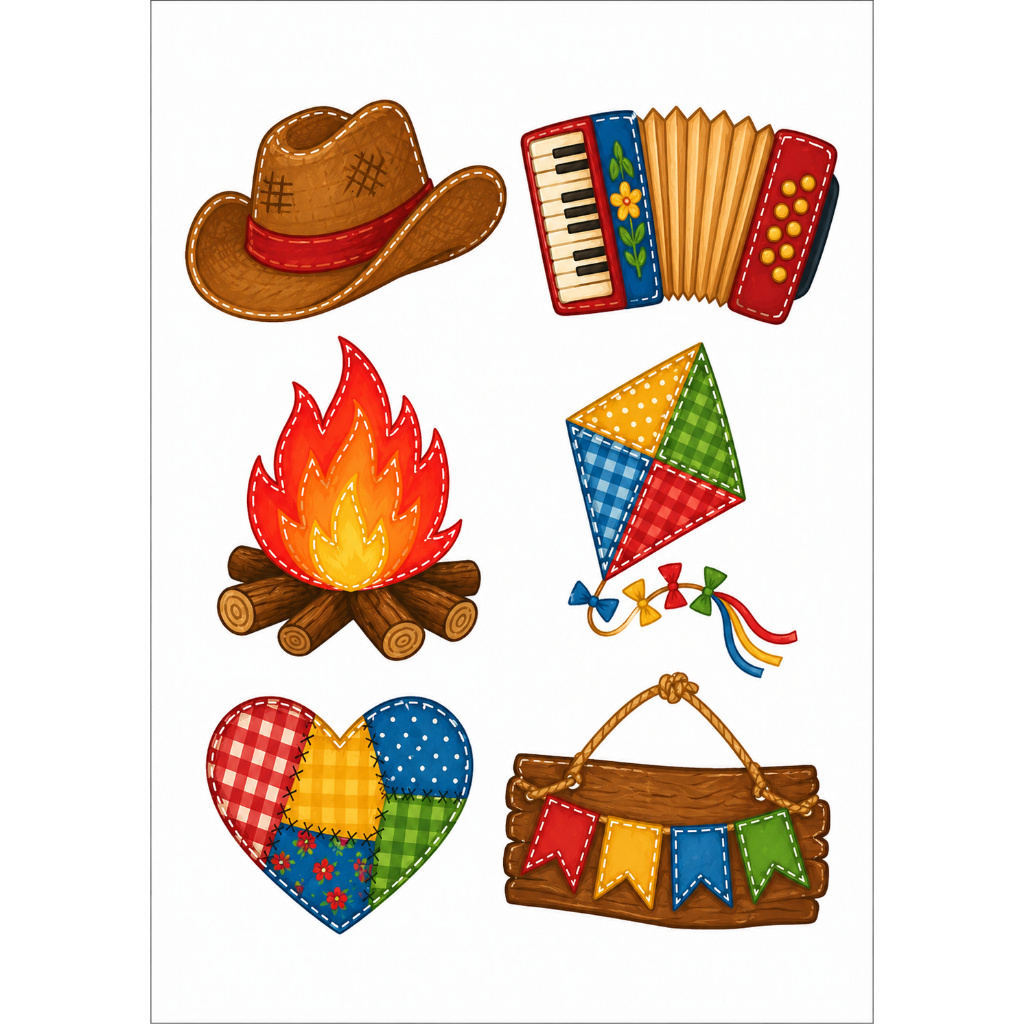 Adesivo Retalho Remendo em vinil Para Roupa - Patch São João Festa ...