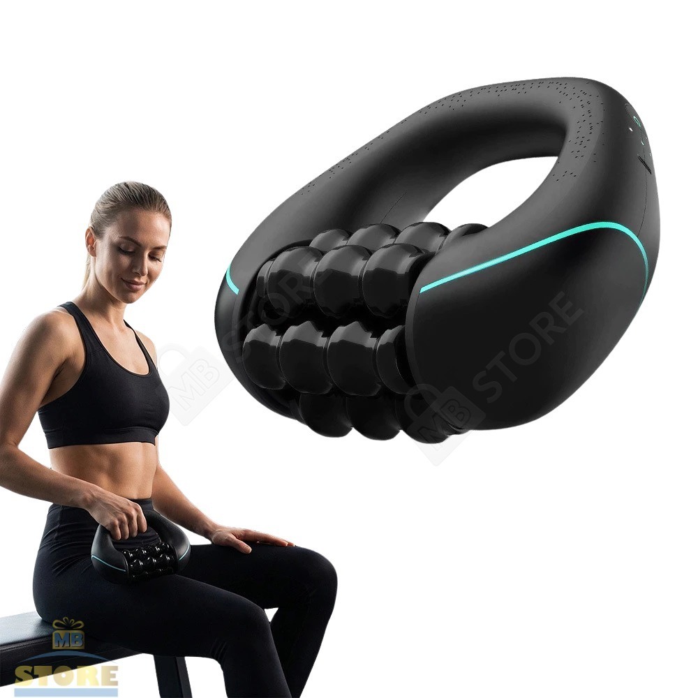 Massageador Corporal Elétrico com Rolo Motorizado – 3 Velocidades | Relaxamento Muscular