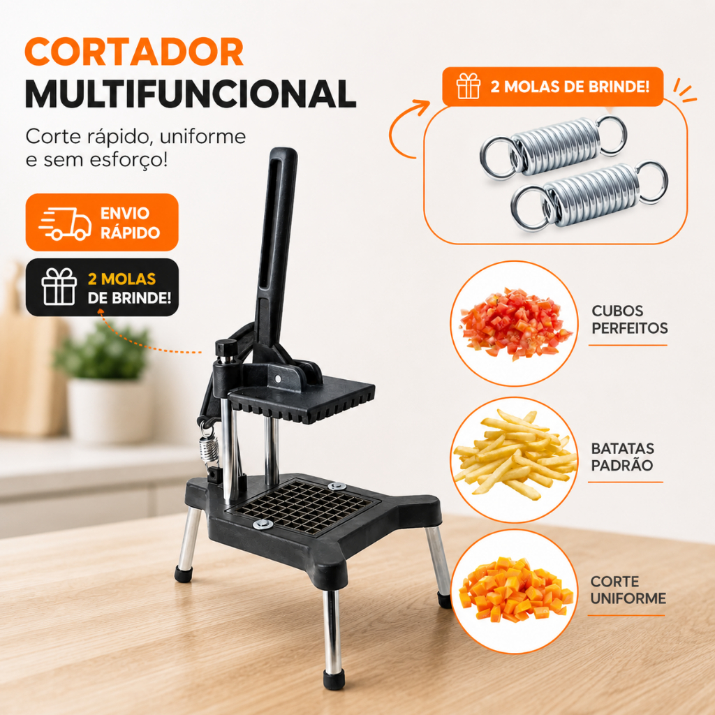 Picador Cortador De Legumes E Frutas Reforçado Nylon Profiss
