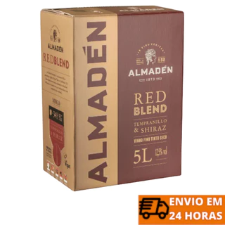 Vinho Tinto Seco Almadén Red Blend Tempranillo Shiraz Bag In Box 5l