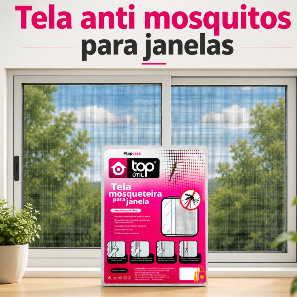 Tela Anti-Insetos Mosquitos Pernilongos, Para Janelas, Proteção Para ...