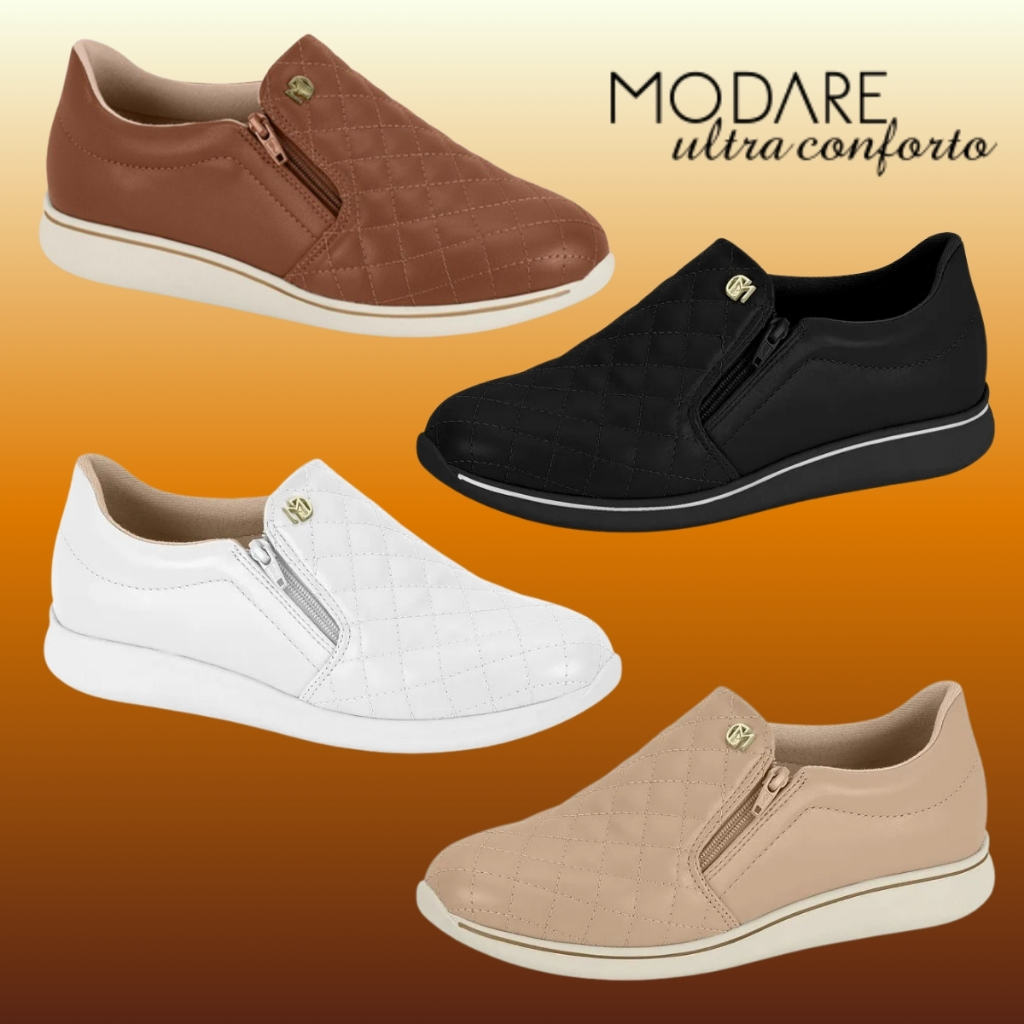 Tênis Modare Ultraconforto Zíper Calce Fácil Antiderrapante | Produto ...