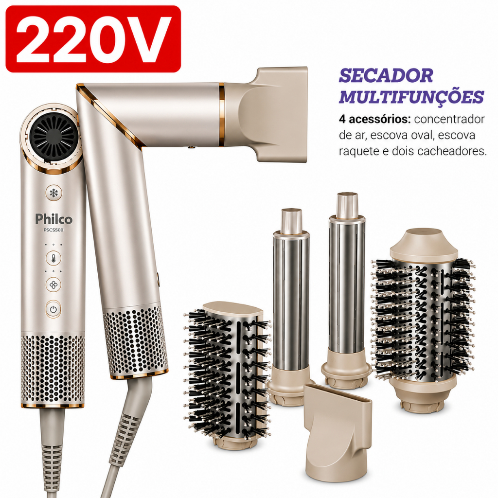 Secador de Cabelo Philco PSC3500 220V Profissional Potente Leve Uso ...