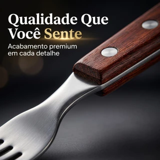 Jogo De Talheres Garfos Astana Com 6 Peças Aço Inoxidável Casa Cozinha Utensilios