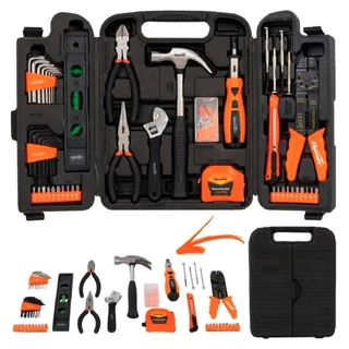 Kit 21/129/200 Peças Jogo De Ferramentas Manuais C/ Maleta Professional Olaola1