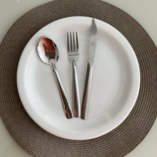 Jogo de Talheres 36 ou 18 peças Aço Inox Facas Garfos de Mesa Colheres Para Cozinha e Restaurantes