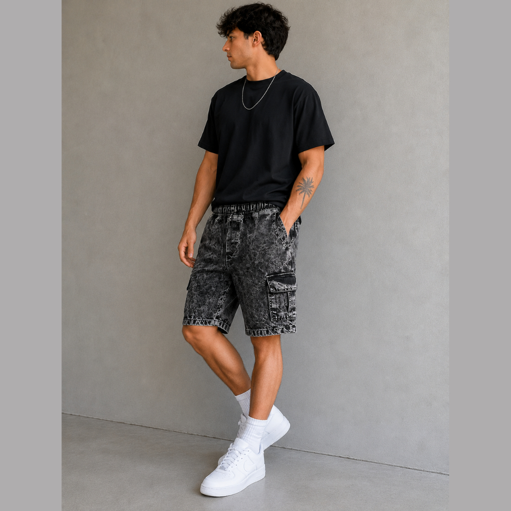 Bermuda Masculina Cargo Shorts Skate NJ Bolso lateral | Shopee Brasil