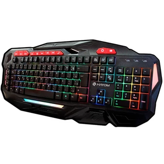 Teclado Gamer Semi Mecânico LED Preto Multimídia ABNT2 USB BR