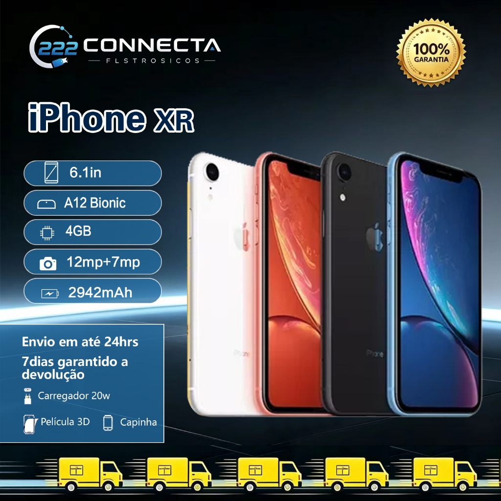 iPhone XR 128 GB Branco vitrine originalEnvio do brasil Abertura
