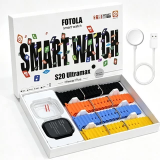Relogio Smartwatch S20 UltraMAX -Tela 2.2"NFC Bluetooth Chamadas Notificações Redes Sociais Re Esportes Relógio Intelig