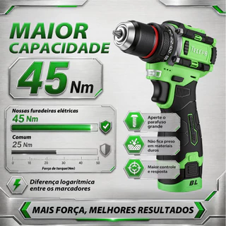 Furadeira Parafusadeira 16v Nova Tecepo Co Função De Impacto
